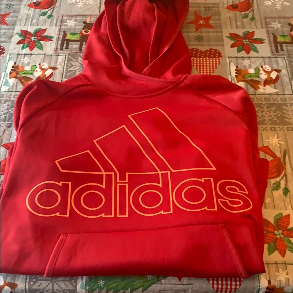 Adidas red hoodie! Brand new without tags!